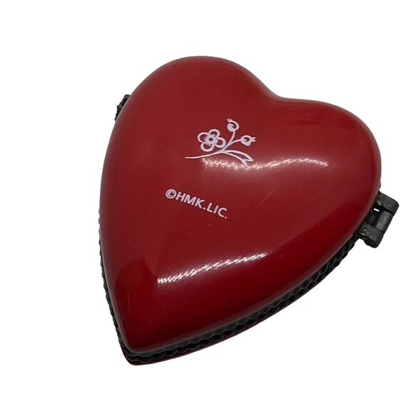 Hallmark Heart Trinket Box Porcelain Rose Painted Detail Retro Valentine Love - Picture 2 of 16